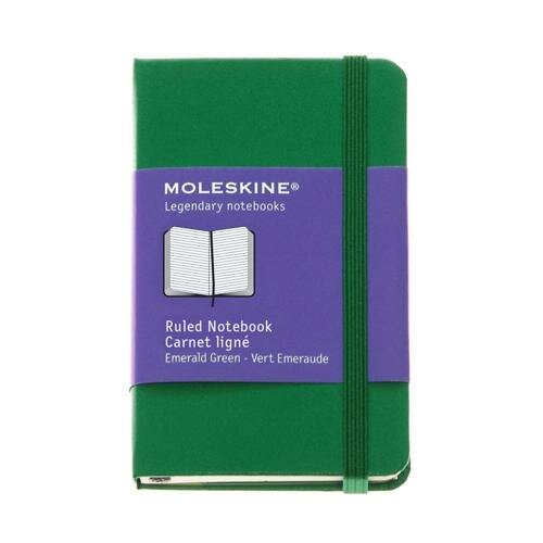 Записная книжка Moleskine `Classic` в линейку (мини, твёрдая, зелёная)
