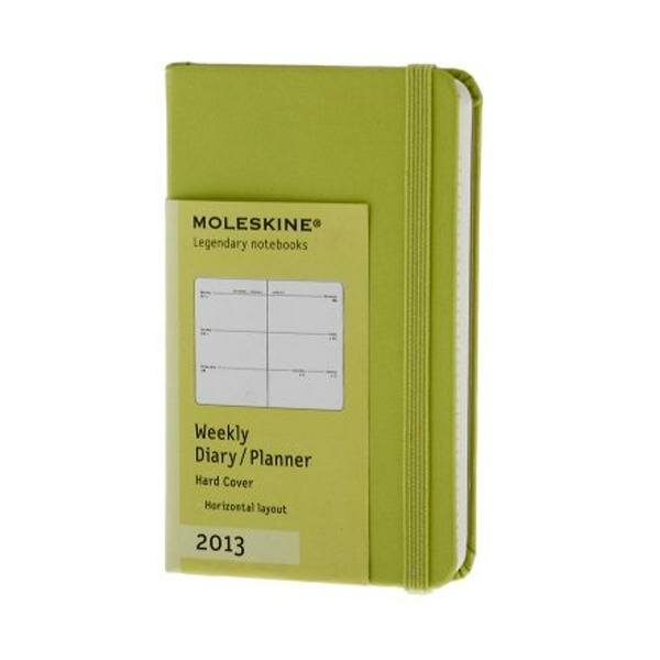 Еженедельник Moleskine `Classic` на 2013 год горизонтальный (мини, твёрдый, зелёный)