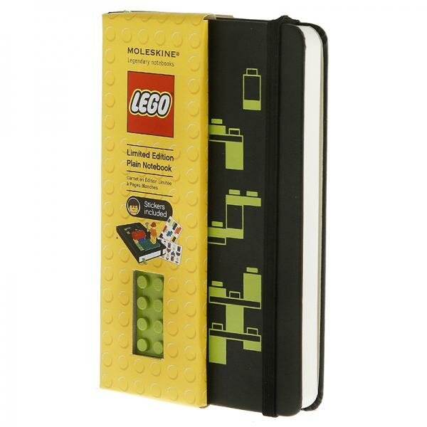 Записная книжка Moleskine `Lego` нелинованная (карманная, твёрдая, чёрная)