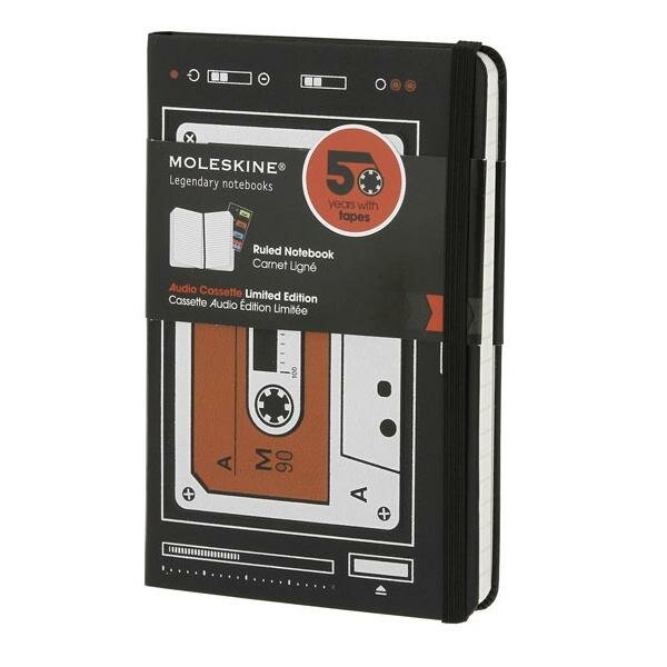 Записная книжка Moleskine `Le Audiocassette` в линейку (карманная, твёрдая, чёрная)