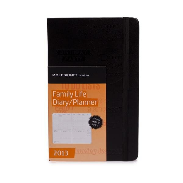 Еженедельник Moleskine `Passion Family Life` на 2013 год (большой, твёрдый, чёрный)