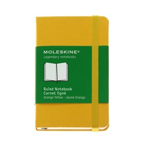 Записная книжка Moleskine `Classic` в линейку (мини, твёрдая, жёлтая)