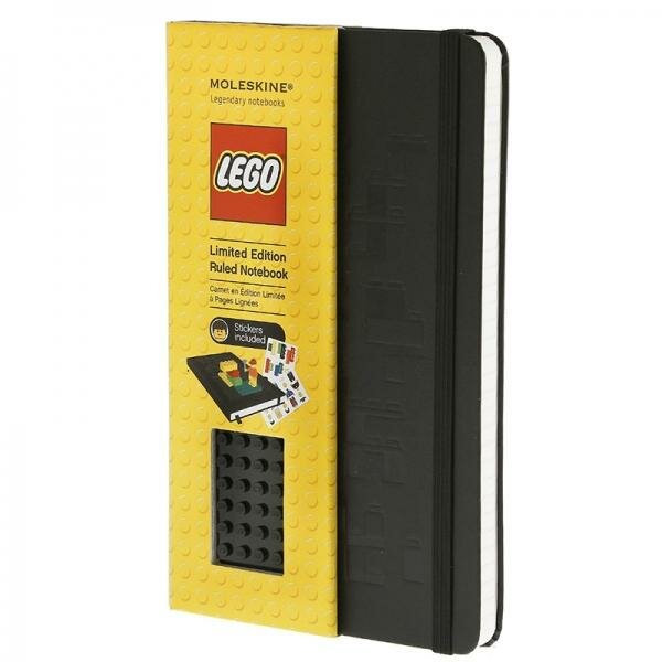 Записная книжка Moleskine `Lego` в линейку (большая, твёрдая, чёрная)