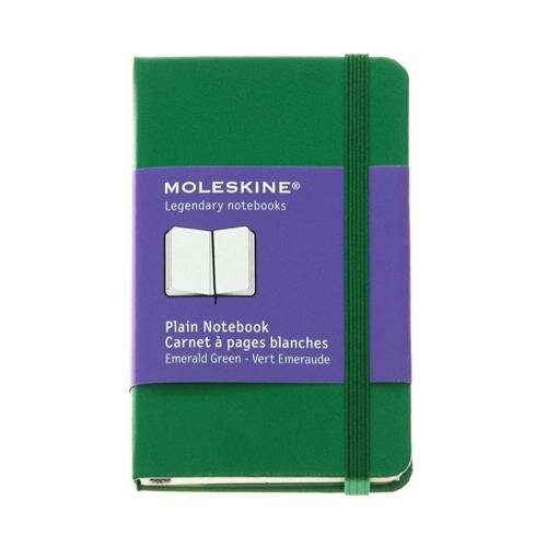 Записная книжка Moleskine `Classic` нелинованная (мини, твёрдая, зелёная)